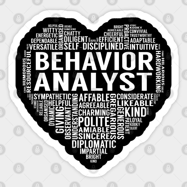 Behavior Analyst Heart Sticker by LotusTee